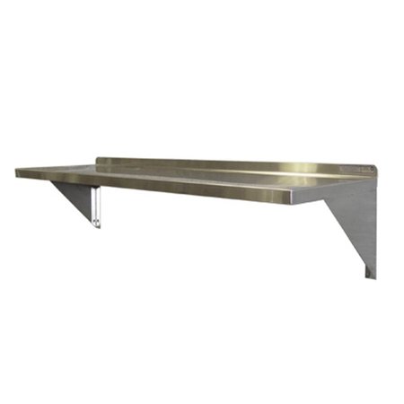 PRAIRIE VIEW INDUSTRIES Prairie View WS1260SS Stainless Steel Wall Mount Shelf - 12 x 12 x 60 in. WS1260SS